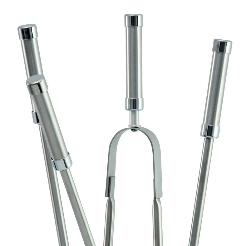 Verktygshållare med 4 tillbehör i rostfritt stål och låga Tillverkad i Italien - Vita Viadurini