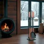 Verktygshållare med 4 tillbehör, handtag och träkonstruktion Tillverkad i Italien - Koi Viadurini