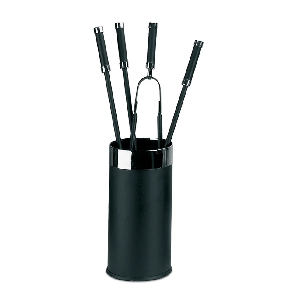 Verktygshållare med 4 eldstadstillbehör ingår Made in Italy - Snake Viadurini