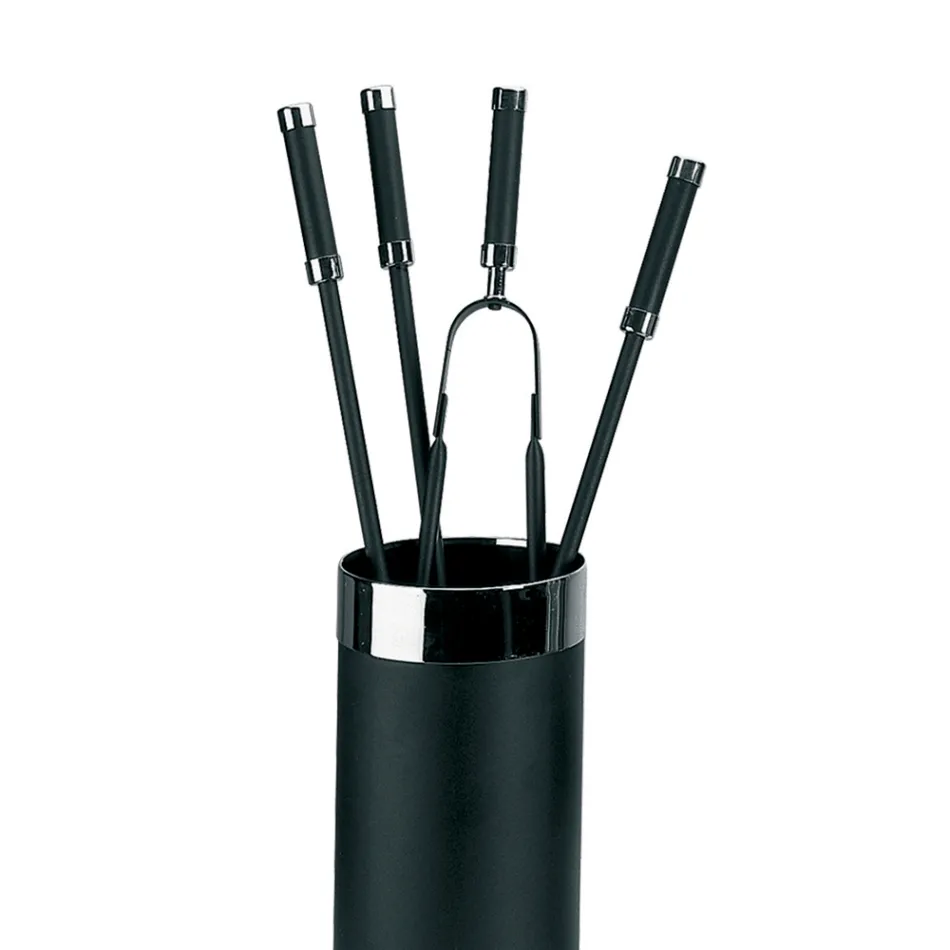 Verktygshållare med 4 eldstadstillbehör ingår Made in Italy - Snake Viadurini