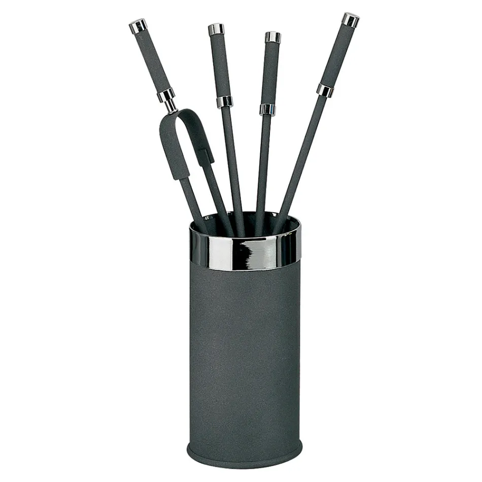 Verktygshållare med 4 eldstadstillbehör ingår Made in Italy - Snake Viadurini