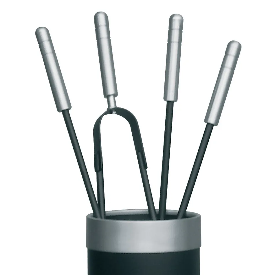 Verktygshållare med 4 eldstadstillbehör ingår Made in Italy - Snake Viadurini