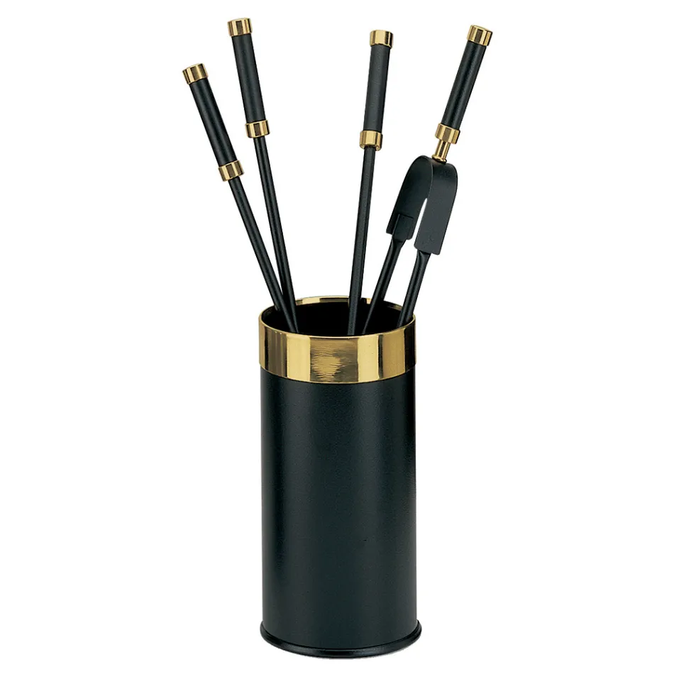 Verktygshållare med 4 eldstadstillbehör ingår Made in Italy - Snake Viadurini