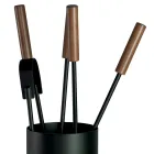 Verktygshållare med 4 skötselverktyg för öppen spis Tillverkad i Italien - Fakir Viadurini