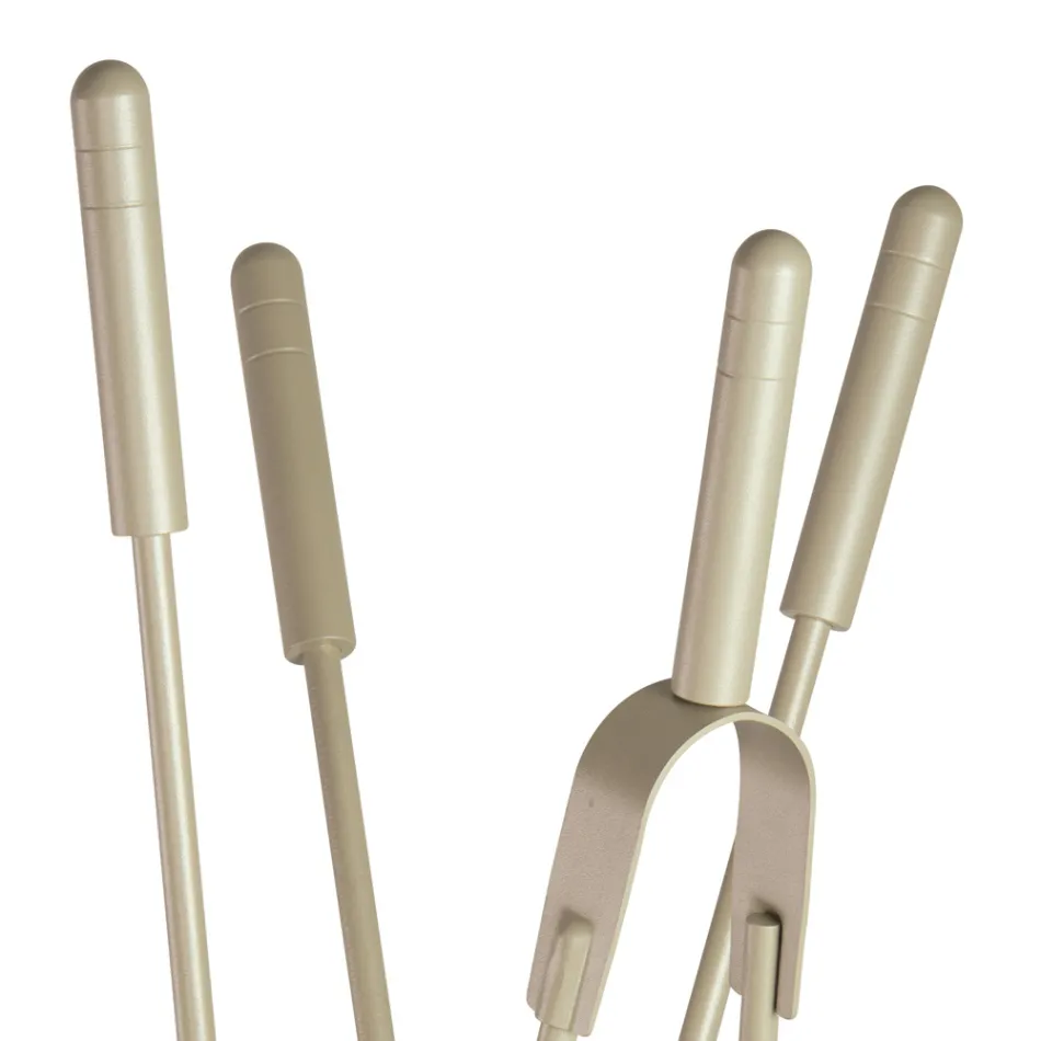 Verktygshållare med 4 skötselverktyg för öppen spis Tillverkad i Italien - Fakir Viadurini