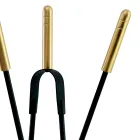 Verktygshållare med 4 skötselverktyg för öppen spis Tillverkad i Italien - Fakir Viadurini