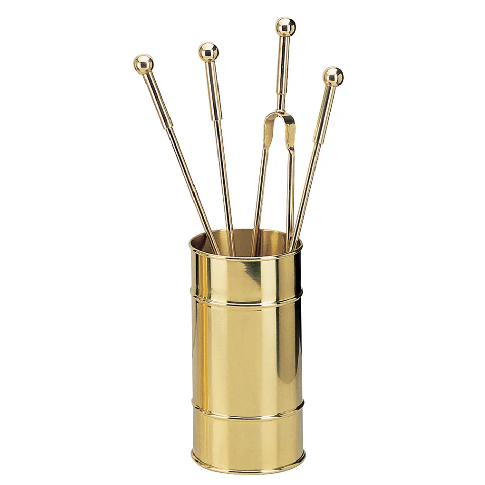 Mässing spisverktygshållare 4 delar Made in Italy - Giraff Viadurini