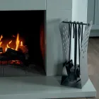 Verktygshållare med moderna linjer i metall och 4 verktyg tillverkade i Italien - Maiko Viadurini