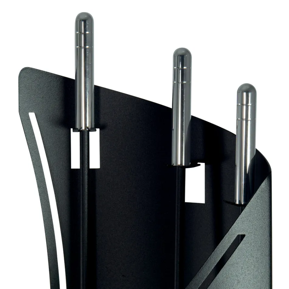 Fast verktygshållare med 3 Made in Italy Eldstadsverktyg - Turban Viadurini