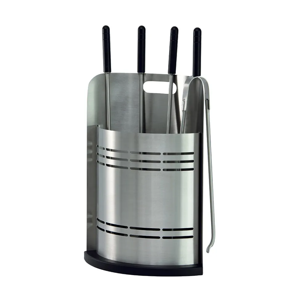 Fast verktygshållare med 4 verktyg för eldstaden Made in Italy - Bonsai Viadurini