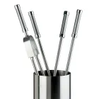 Rostfritt stål verktygshållare med 4 Made in Italy tillbehör - Ryggsäck Viadurini