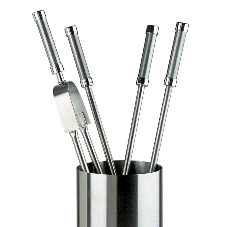 Rostfritt stål verktygshållare med 4 Made in Italy tillbehör - Ryggsäck Viadurini