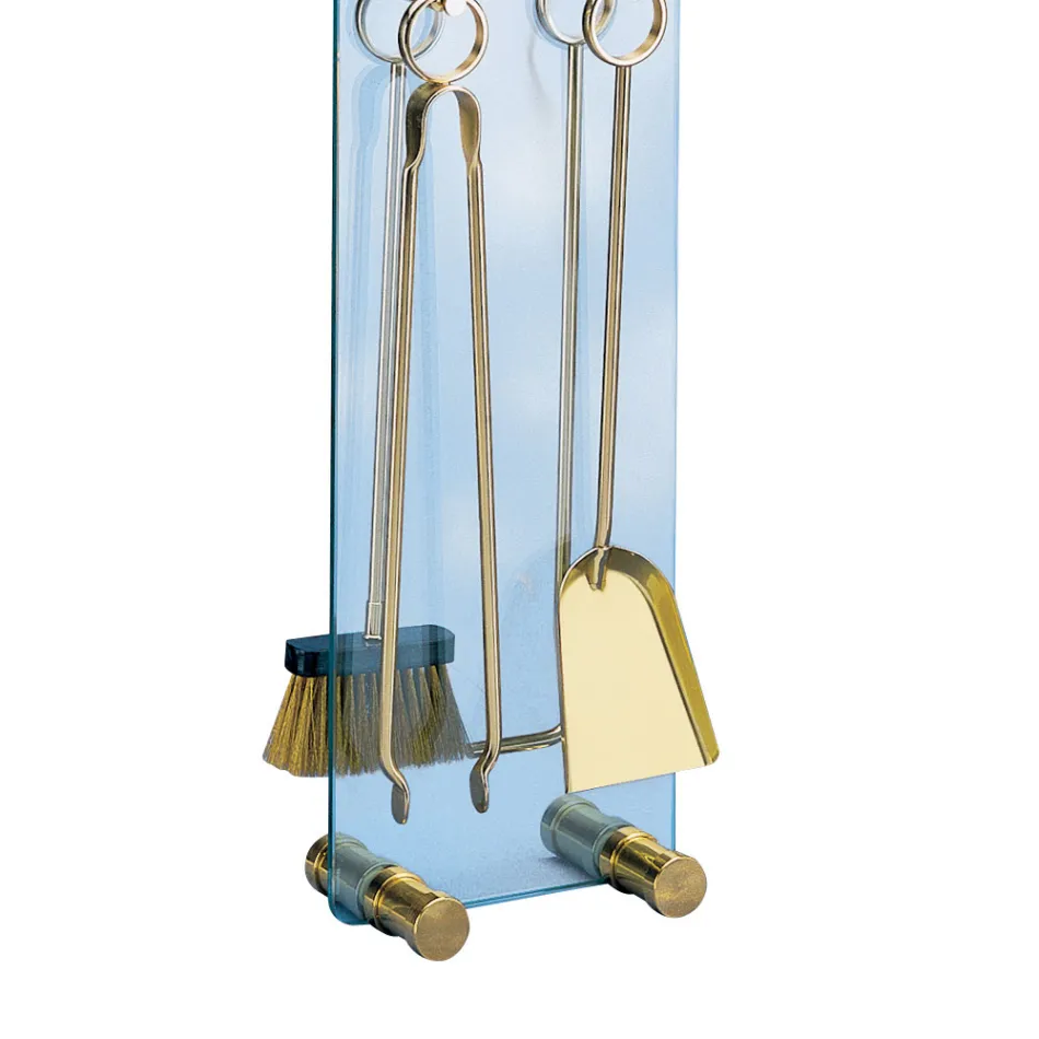 Verktygshållare i härdat kristall med 4 tillbehör Tillverkad i Italien - Zebra Viadurini