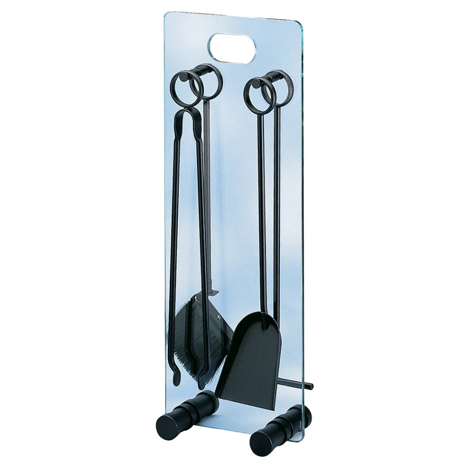 Verktygshållare i härdat kristall med 4 tillbehör Tillverkad i Italien - Zebra Viadurini