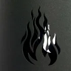 Verktygshållare för eldstad i metall med 4 tillbehör Tillverkad i Italien - Canarino Viadurini