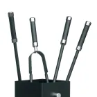 Fyrkantig metallverktygshållare och 4 tillbehör Tillverkad i Italien - Iena Viadurini