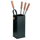 Fyrkantig metallverktygshållare och 4 tillbehör Tillverkad i Italien - Iena Viadurini