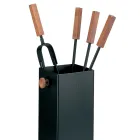 Fyrkantig metallverktygshållare och 4 tillbehör Tillverkad i Italien - Iena Viadurini