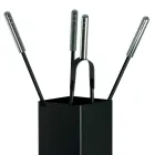 Fyrkantig metallverktygshållare och 4 tillbehör Tillverkad i Italien - Iena Viadurini