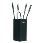 Fyrkantig metallverktygshållare och 4 tillbehör Tillverkad i Italien - Iena Viadurini