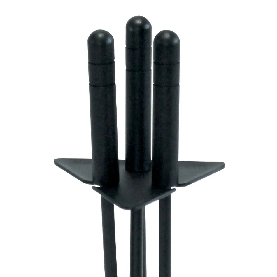 Triangulär verktygshållare med 3 eldstadsverktyg Made in Italy - Tabu Viadurini