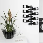 Porta flaskor Wall rökt baby L6xH60xP11cm liten, modern design Viadurini