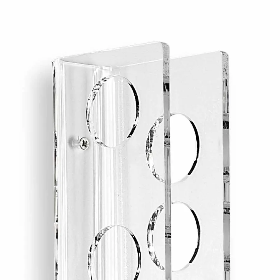 Porta flaskor transparent vägg barn lilla L6xH60xP11cm Viadurini