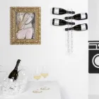 Porta flaskor transparent vägg barn lilla L6xH60xP11cm Viadurini