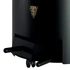 Pelletshållare med lock, kvast och spade Tillverkad i Italien - Cacatua Viadurini