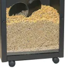 Pelletshållare i svartmålat stål med plexiglas Tillverkad i Italien - Pellicano Viadurini