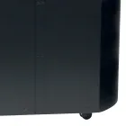 Metallpelletshållare med hjul och trälock Tillverkad i Italien - Bisonte Viadurini