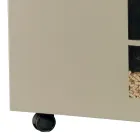 Metallpelletshållare med hjul och lock Tillverkad i Italien - Gazza Viadurini