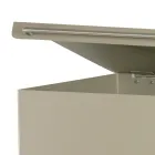 Metallpelletshållare med hjul och lock Tillverkad i Italien - Gazza Viadurini