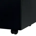 Rektangulär metallpelletshållare med 4 hjul Tillverkad i Italien - Aquila Viadurini