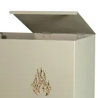 Rektangulär metallpelletshållare med 4 hjul Tillverkad i Italien - Aquila Viadurini