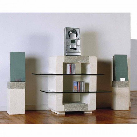 Hi-fi TV-stativ i sten och kristaller med en modern Xeni-design Viadurini