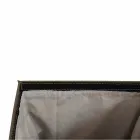 Tvättkorg i läder med en rektangulär bas konstruktion Peter Viadurini