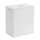 Tvättkorg i läder med en rektangulär bas konstruktion Peter Viadurini