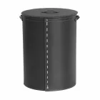 Oval tvättkorg i Riky regenererat läder tillverkat i Italien Viadurini