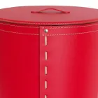 Oval tvättkorg i Riky regenererat läder tillverkat i Italien Viadurini