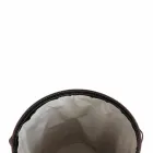 Oval tvättkorg i Riky regenererat läder tillverkat i Italien Viadurini