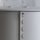 Oval tvättkorg i Riky regenererat läder tillverkat i Italien Viadurini