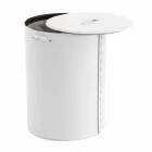 Oval tvättkorg i Riky regenererat läder tillverkat i Italien Viadurini