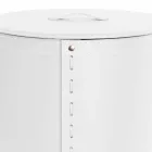 Oval tvättkorg i Riky regenererat läder tillverkat i Italien Viadurini