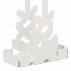 Dubbelkoppshållare i vitt, beige eller elfenben järn tillverkat i Italien - Leiden Viadurini