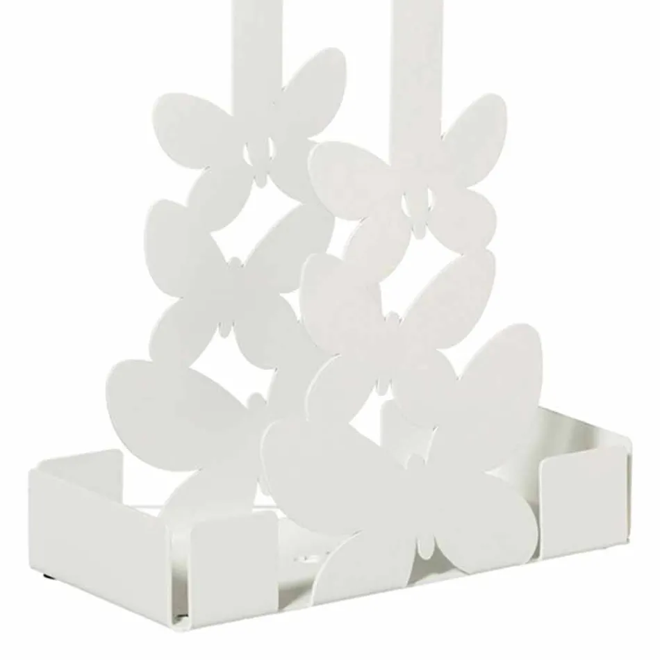 Dubbelkoppshållare i vitt, beige eller elfenben järn tillverkat i Italien - Leiden Viadurini