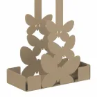 Dubbelkoppshållare i vitt, beige eller elfenben järn tillverkat i Italien - Leiden Viadurini