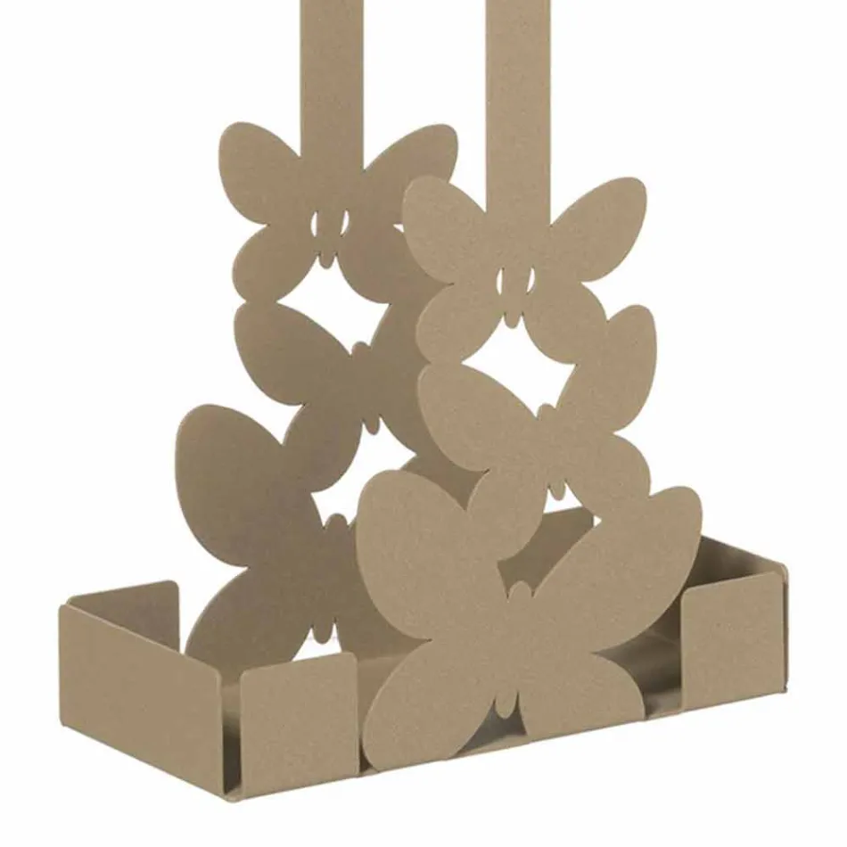 Dubbelkoppshållare i vitt, beige eller elfenben järn tillverkat i Italien - Leiden Viadurini