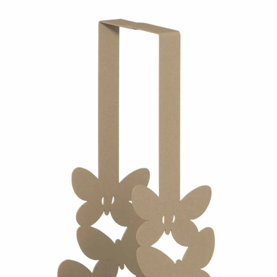 Dubbelkoppshållare i vitt, beige eller elfenben järn tillverkat i Italien - Leiden Viadurini