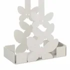 Dubbelkoppshållare i vitt, beige eller elfenben järn tillverkat i Italien - Leiden Viadurini